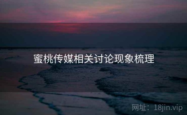 蜜桃传媒相关讨论现象梳理