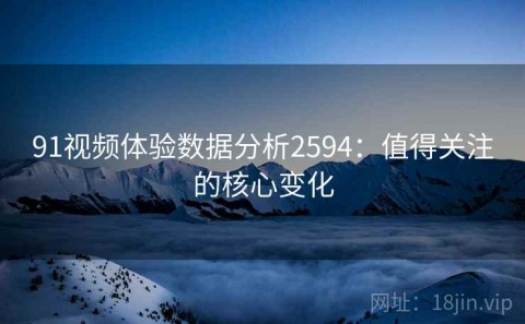 91视频体验数据分析2594：值得关注的核心变化