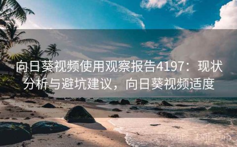 向日葵视频使用观察报告4197：现状分析与避坑建议，向日葵视频适度