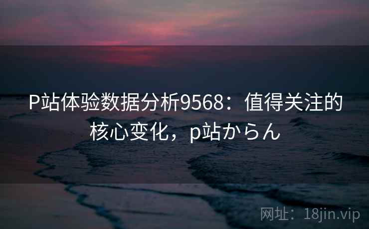 P站体验数据分析9568：值得关注的核心变化，p站からん